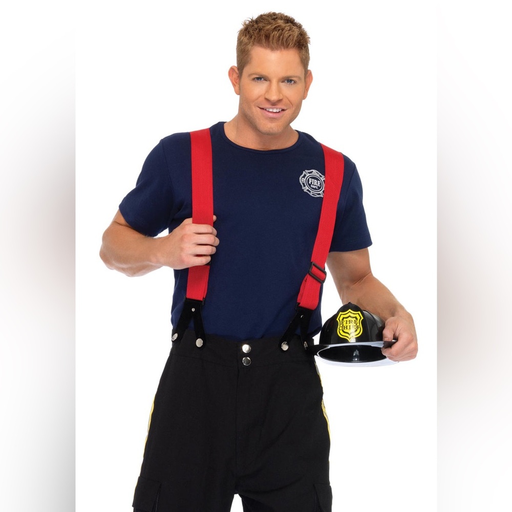 Leg Avenue Hero Firefighter Fire Captain Halloween Costume Cosplay Set NWT
